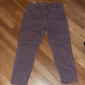 American Eagle stripped mom jeans